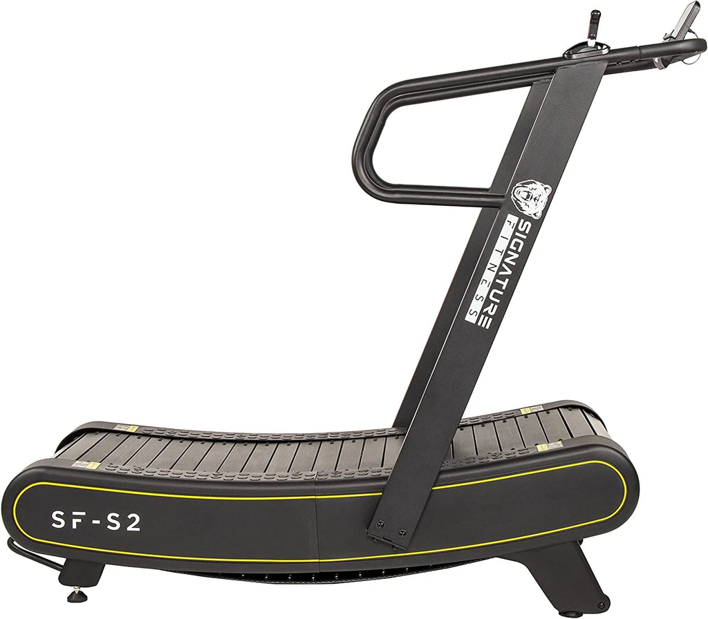Signature Fitness SF - S2 Sprint Demon - Motorless Curved Sprint Treadmill with Adjustable Levels of Resistance - 300 lb Capacity