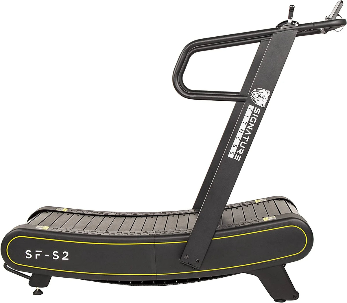 Signature Fitness SF - S2 Sprint Demon - Motorless Curved Sprint Treadmill with Adjustable Levels of Resistance - 300 lb Capacity