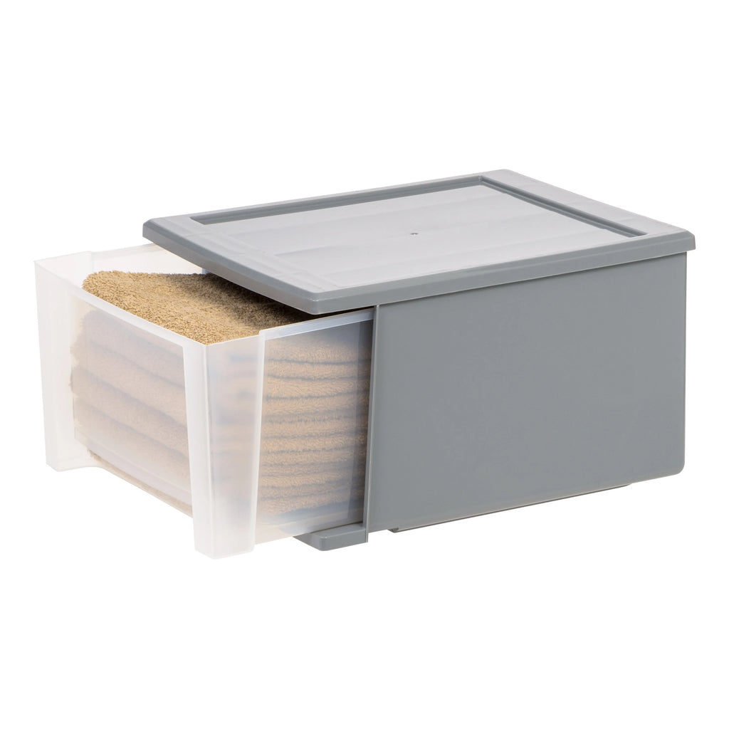 12" W Stackable Storage Drawer, Pack of 3