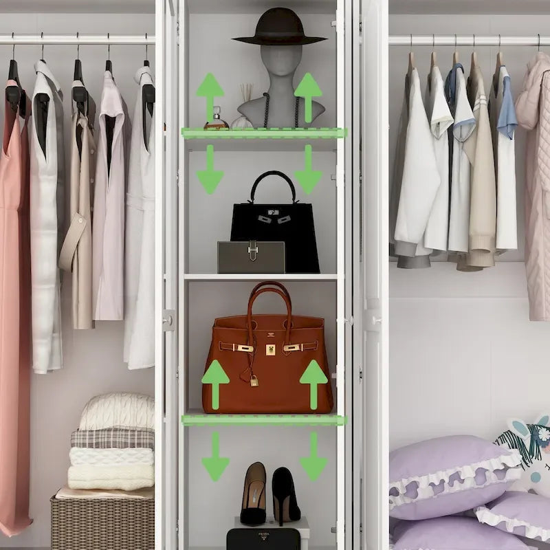 78.7H Combo Twin Wardrobe Set: Stylish and Functional Armoires for Your Closet