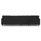 110-Inch L-Shaped 5-Seater Sectional Sofa with Removable Ottoman, Cloud Chenille Fabric, and 5 Cushions