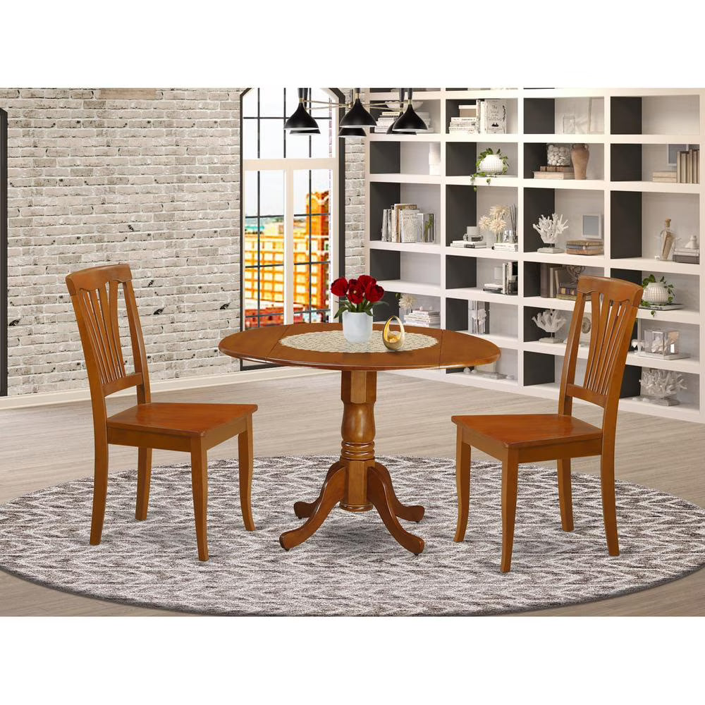 East West Furniture 3 Pc Kitchen nook Dining set-Kitchen Table and 2 Kitchen Chairs