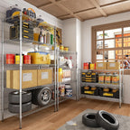 3-Shelf Storage Wire Shelves Heavy Duty 3 Tiers Standing Shelving Units Adjustable Metal Organizer Wire Rack, Chrome