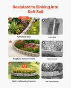 Fake Stone Landscape Edging 46.8x3.9 in Lawn Edging Border Fade - Resistant No Dig