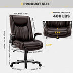 Ergonomic Office Chair with High Back Flip Up Armrests and Rolling Base