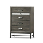 Contemporary Grey 6-Piece Platform Bedroom Set by Furniture of America - Heinisk Collection