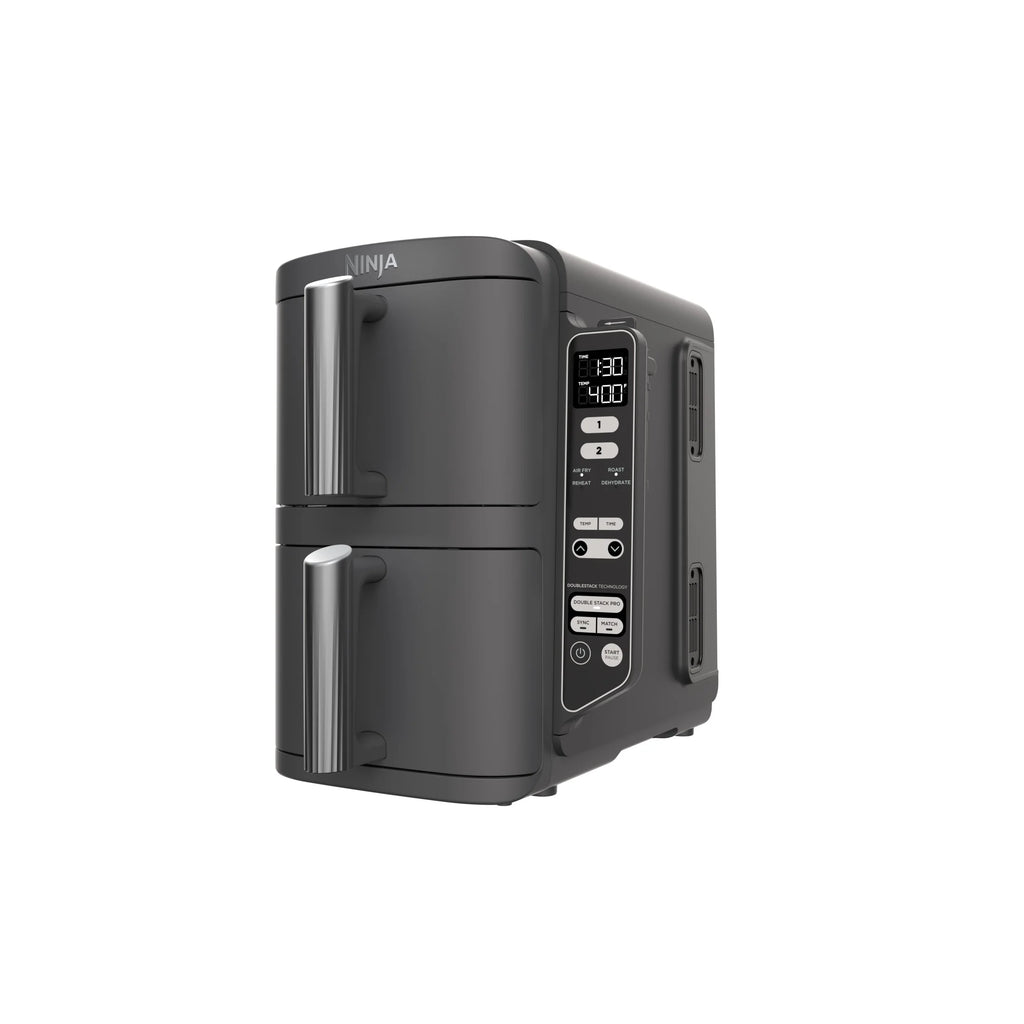 Ninja Doublestack XL 2 - Basket Air Fryer, Doublestack Technology Cooks 4 Foods at Once, Space Saving Design, 10 QT, 4 - in - 1, Smart Finish & Match Cook, SL400
