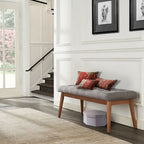 Crosley Landon Acorn Upholstered Bench - 43.25" W x 16" D x 16.88" H