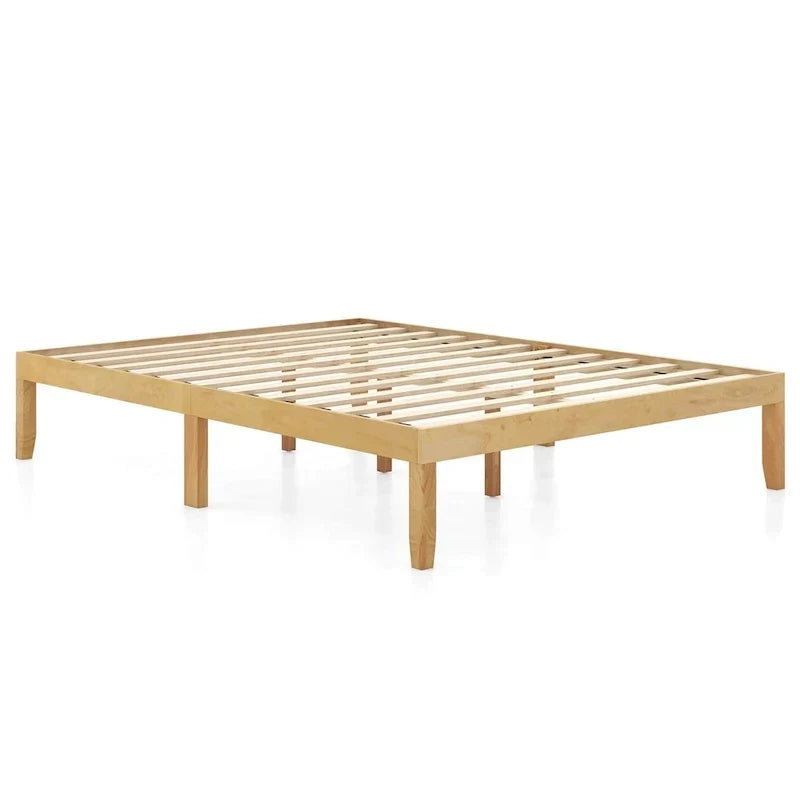 Costway 14-Inch Wooden Platform Bed Frame for Twin, Full, and Queen Sizes with Rubber Support