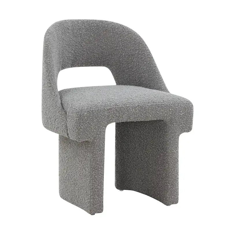 Modern Elegant Boucle Upholstered Accent Chair with MDF Wood Frame for Home Office, Living Room, and Bedroom