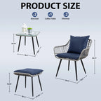 Ainfox 7 Pcs Outdoor Patio Furniture Sofa Set on Sale, Grey Rattan Grey Cushion