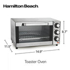 Hamilton Beach 4 Slice Stainless Steel Toaster Oven