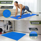 Checkered Exercise Puzzle Mat 1/2-in | Blue