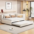Merax Upholstered Full-Size Daybed with Trundle Feature