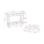 Denhour DH BASIC 4-Piece Open-Shelf Coffee Table Set with Drawer in Transitional Rubberwood