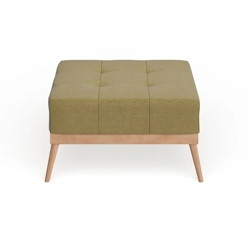 Christopher Knight Home Carson Lund Mid-Century Tufted Fabric Square Ottoman
