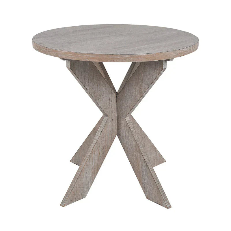 COZAYH Set of 2 Rustic Farmhouse End Tables with Storage Shelf - Vintage Grey French Country Accent Side Tables
