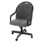 Casual Dining Cushion Swivel-and-Tilt Rolling Caster Chair