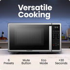 Chefman 0.9 cu ft Countertop Microwave Oven, 900 Watts - Stainless Steel