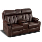 MCombo Faux Leather Electric Reclining Sofa with Heat and Massage - Models 6095/6075/6077