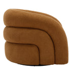 360 Swivel Accent Chair for Living Room, Boucle Barrel Armchair Single Sofa Chair Reading Chair, Sage Green