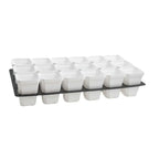 3.3" Heavy Duty Seed Starting Pots with Inserts | White / 36 pots - 2 inserts