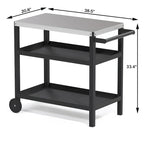 Portable Kitchen Island Grill Cart for Patios