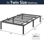 Sturdy Metal Platform Bed Frame - No Box Spring Required