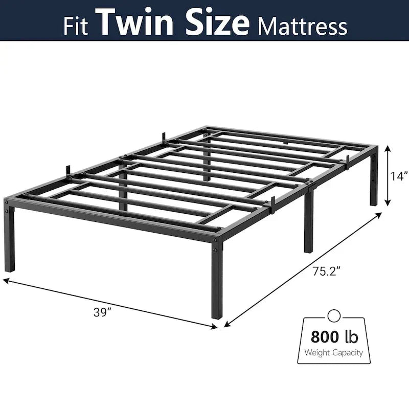 Sturdy Metal Platform Bed Frame - No Box Spring Required