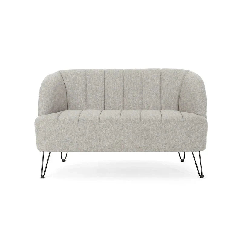 Christopher Knight Home Lupine Contemporary Fabric Loveseat with Hairpin Legs