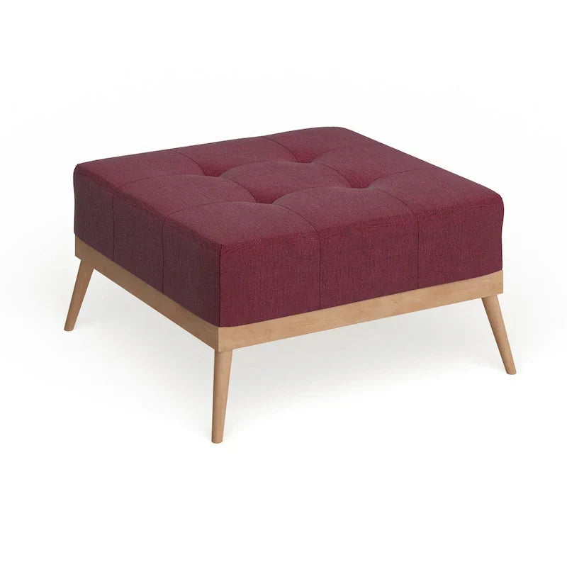 Christopher Knight Home Carson Lund Mid-Century Tufted Fabric Square Ottoman