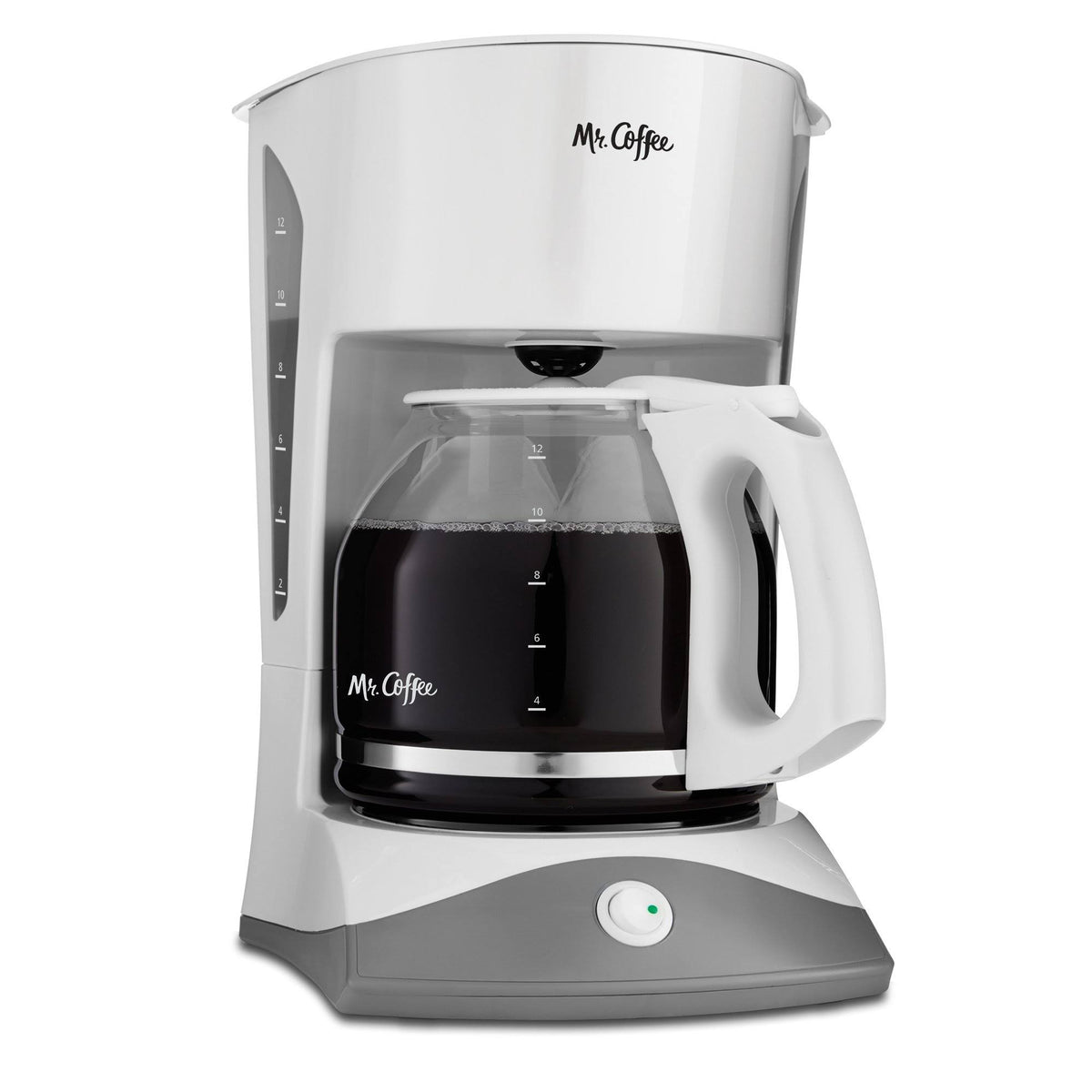 Mr. Coffee SK12-RB Coffee Maker, 12 Cups Capacity, 900 W, White