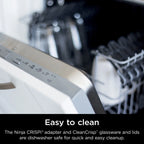 Ninja Crispi 4 - in - 1 Portable Glass Air Fryer Cooking System, 4 - Qt & 6 - Cup Containers, Cyberspace