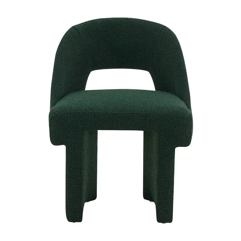 Modern Elegant Boucle Upholstered Accent Chair with MDF Wood Frame for Home Office, Living Room, and Bedroom