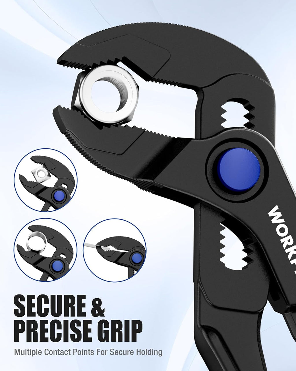 WORKPRO 4-Piece Mini Pliers Set with Pouch, Includes 4-Inch Plier Wrench & Slip Joint & Water Pump Pliers & 4.5-Inch Long Nose Slip Joint Plier, Adjustable Pliers/Pocket Plier/EDC Tool Gift for Man