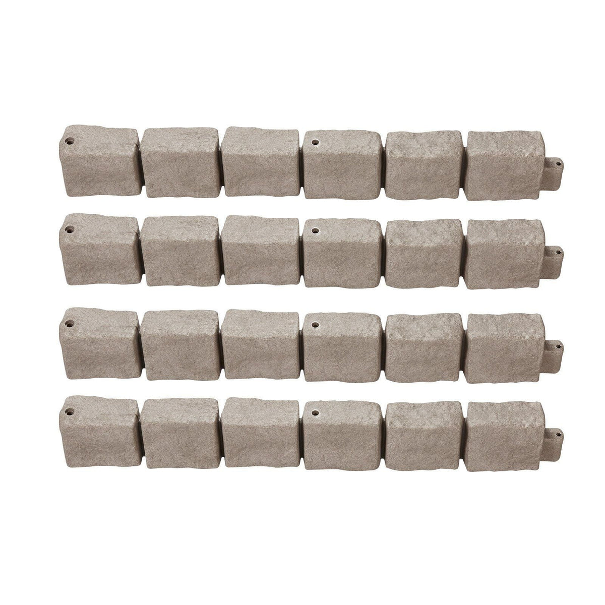 Fake Stone Landscape Edging 46.8x3.9 in Lawn Edging Border Fade - Resistant No Dig
