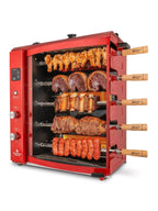 Brazilian Flame Churrasco? Gas Rotisserie Oven Grill Roaster with Auto Rotating Skewers for Rotisserie Chicken Brazilian Style BBQ and Churrasco Shawarma Machine Propane Grill - 2024 Series