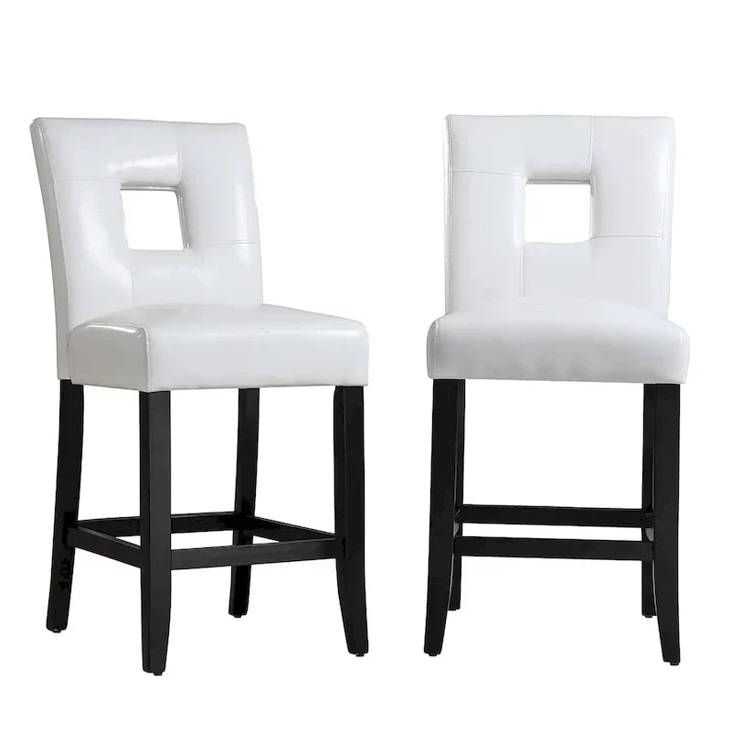 Brda Keyhole Counter Height High Back Stools - Set of 2