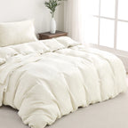 100% Pure Linen Duvet Cover with Button Closure and Corner Ties Soft & Breathable - Natural Full/Queen