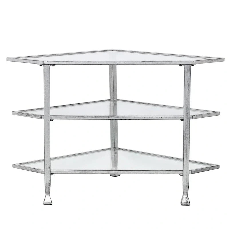 SEI Furniture Jensen Metal Corner TV Stand for Screens up to 33.25 inches