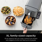 Ninja Doublestack XL 2 - Basket Air Fryer, Doublestack Technology Cooks 4 Foods at Once, Space Saving Design, 10 QT, 4 - in - 1, Smart Finish & Match Cook, SL400