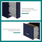 Space Solutions 18" Deep 3 Drawer Smart Letter Width Vertical File Cabinet, Navy