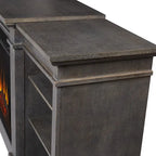 Real Flame Eliot 81" Grand Antique Grey TV Stand with Electric Fireplace