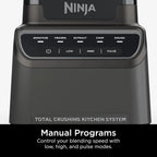 Ninja Blender, Mega Kitchen System, 1500W, 4 Functions for Smoothies, Processing, Dough, Drinks & More, with 72 Blender Pitcher, 64 Processor Bowl, 2 Nutri Cups + Lids, Black, BL770