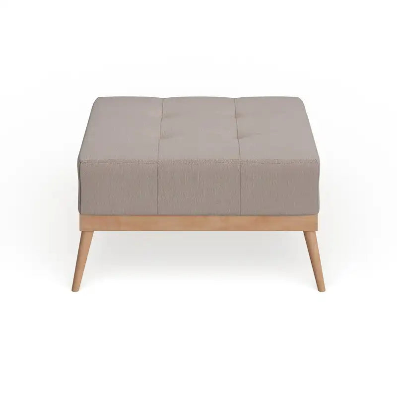 Christopher Knight Home Carson Lund Mid-Century Tufted Fabric Square Ottoman