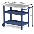 Portable Kitchen Island Grill Cart for Patios