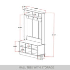 CraftPorch Contemporary Hall Tree with Storage Solutions