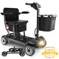 EAGLOG Light Weight 4 Wheels Mobility Scooter for Seniors, Electric Folding Wheelchair Device for Travel, Black