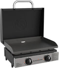 Blackstone 1666 22” Tabletop Griddle with Stainless Steel Faceplate, Powder Coated Steel, Black