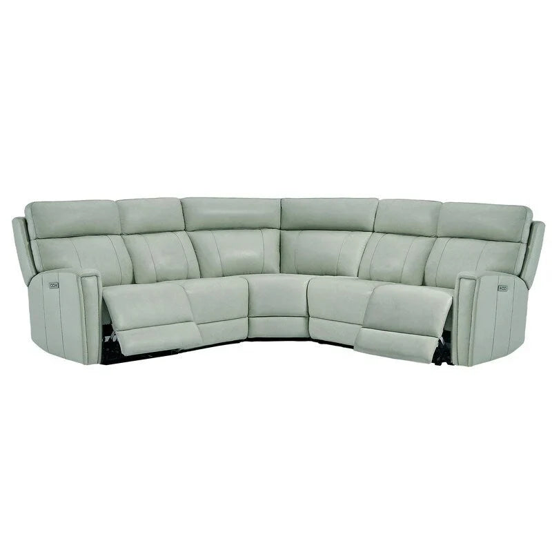 104" 3-Color Genuine Leather Power Reclining Sectional Sofa with Zero Gravity Feature, USB & USB-C Ports, and 2 Stationary Armless Chairs